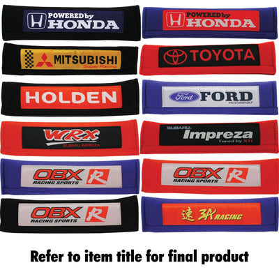 Pair 2 Pieces Mtec EURO TYPE R BLUE Car Seat Belt Shoulder Pads Cushion Fit