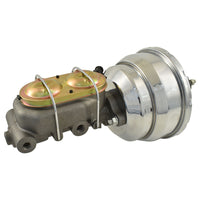 1" Bore GM Style Master Cylinder & 8" Chrome Dual Brake Booster suitable for Holden Torana LC LJ