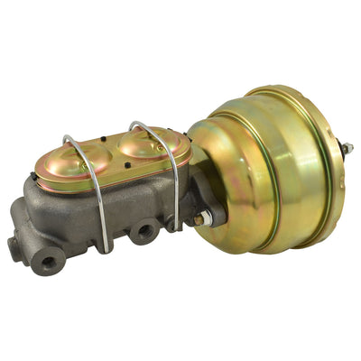 Universal 1" Bore GM Style Master Cylinder & 8" Zinc Dual Brake Booster