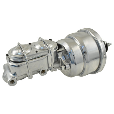 Universal 1-1/8" Bore Chrome GM Style Master Cylinder & 7" Chrome Dual Brake Booster