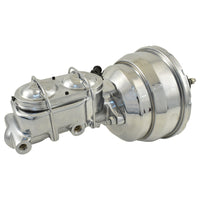 Universal 1-1/8" Bore Chrome GM Style Master Cylinder & 8" Chrome Dual Brake Booster