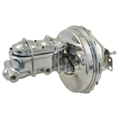 Universal 1-1/8" Bore Chrome GM Style Master Cylinder & 9" Chrome Single Brake Booster