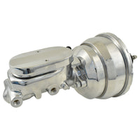 1" Bore Finned Top Master Cylinder & 8" Chrome Dual Brake Booster suitable for Holden Torana LC LJ