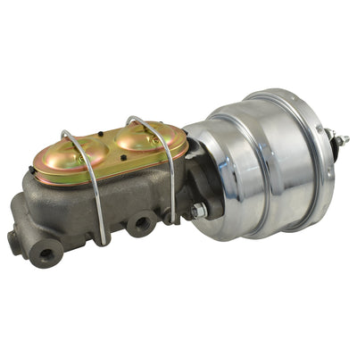 Universal 1-1/8" Bore GM Style Master Cylinder & 7" Chrome Dual Brake Booster