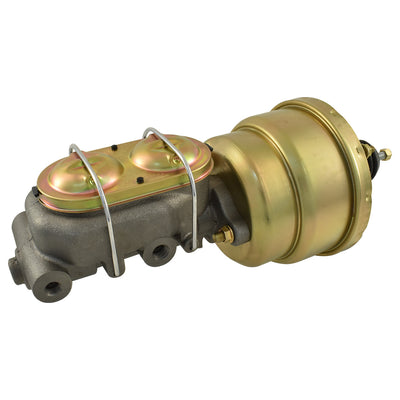 Universal 1-1/8" Bore GM Style Master Cylinder & 7" Zinc Dual Brake Booster