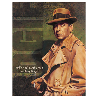 Bogart - Hollywood's Leading Man - Large Metal Tin Sign 40.6cm x 31.7cm