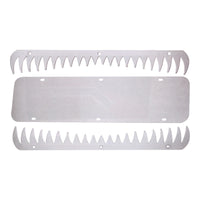 Shark'S Teeth Truck Chrome Steel Mud Flap Plate 4" X 24" Truck Rig Chrome USA