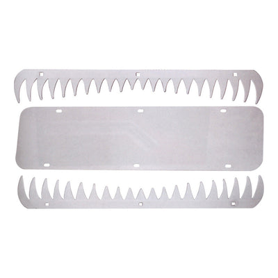 Shark'S Teeth Truck Chrome Steel Mud Flap Plate 4" X 24" Truck Rig Chrome USA