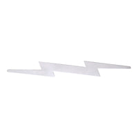 Chrome Steel Lightning Bolt Cut Out Medium 9-1/2 Inch X 1 Inch Truck Mud Flaps