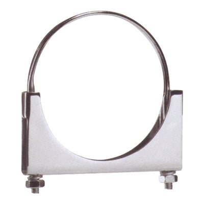 5" Inch Exhaust Flat Band Clamp, Chrome Heavy Duty Steel