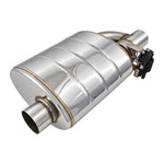 Electronic Valved Performance Muffler, 2-1/2" Single Kit, Variable Volume, Polished Stainless Steel