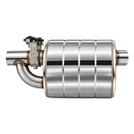 Electronic Valved Performance Muffler, 2-1/2" Single Kit, Variable Volume, Polished Stainless Steel