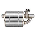Electronic Valved Performance Muffler, 2-1/2" Single Kit, Variable Volume, Polished Stainless Steel