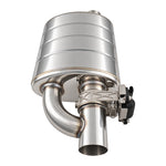 Electronic Valved Performance Muffler, 2-1/2" Single Kit, Variable Volume, Polished Stainless Steel