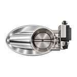 Electronic Valved Performance Muffler, 2-1/2" Single Kit, Variable Volume, Polished Stainless Steel