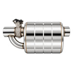 Electronic Valved Performance Muffler, 3" Single Kit, Variable Volume, Polished Stainless Steel