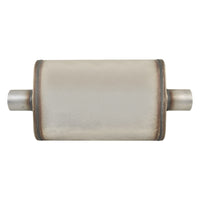 Outlaw T-409 Stainless Steel Straight Through Muffler, Single 2-1/4" Inlet/Outlet, Centre/Centre