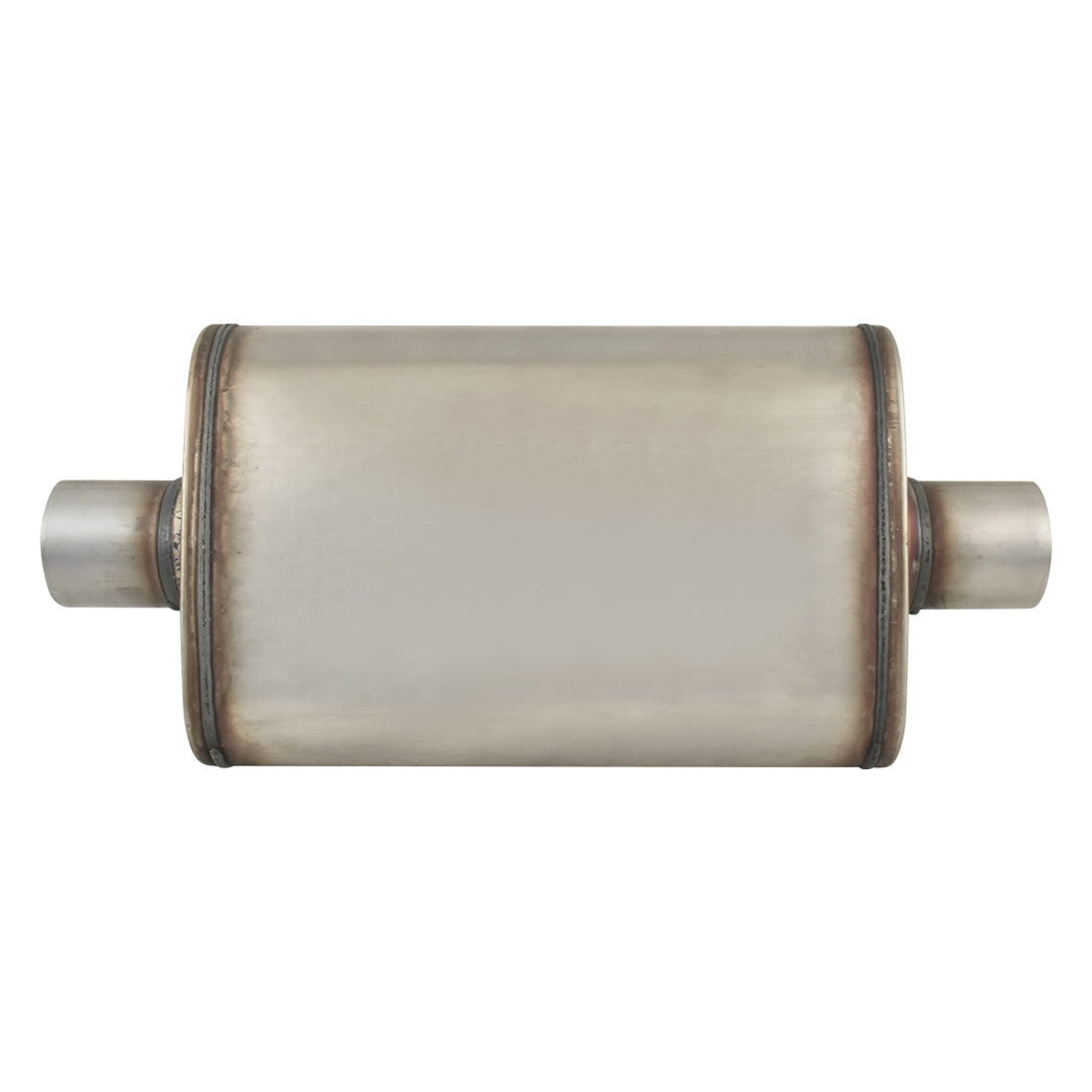 Outlaw T-409 Stainless Steel Straight Through Muffler, Single 2-1/2" Inlet/Outlet, Centre/Centre