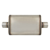 Outlaw T-409 Stainless Steel Straight Through Muffler, Single 2-1/2" Inlet/Outlet, Centre/Centre