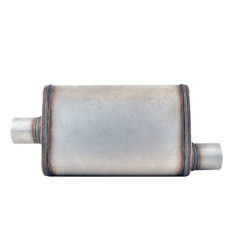 Outlaw T-409 Stainless Steel Offset Muffler Centre/Offset 2-1/2" Performance