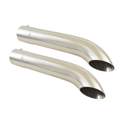 Kickout Exhaust Extension Tip Set, Slip-over Style, 3.5" ID x 20" Long, Ceramic Coated