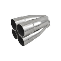 4 Into 1 Polished Stainless Steel Merge Collectors 4 x 1-7/8" ID 3" Out 7" Long