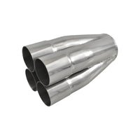 4 Into 1 Polished Stainless Steel Merge Collectors 4 X 1-7/8" ID 3" Out 7½" Long