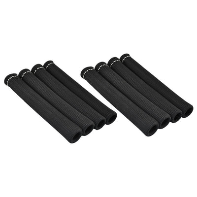 Black 7.5" Spark Plug Heat Sleeves Set of 8, Wire Lead Boot