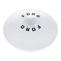 Stainless Steel Hub Cap suits 1949-50 Ford Car, with Black "Ford" Script, Each