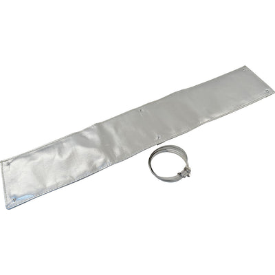 Exhaust Heat Shield Kit w/Clamps, 6" X 3', Aluminium