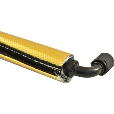 Heat Reflective Sleeve With Hook And Loop Closure, 1" ID, 1m Gold