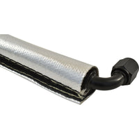 Heat Reflective Sleeve With Hook And Loop (Velcro) Closure, 1" ID, 1m Aluminium