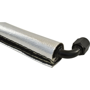 Heat Reflective Sleeve With Hook And Loop (Velcro) Closure, 1-1/2" ID, 1m Aluminium