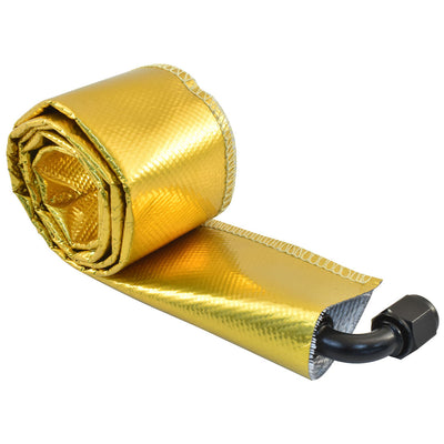 Thermal Shield Sleeve w/Sewn Seam, 15mm ID, 1m Gold