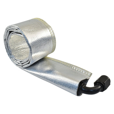 Thermal Shield Sleeve w/Sewn Seam, 25mm ID, 1m Aluminium