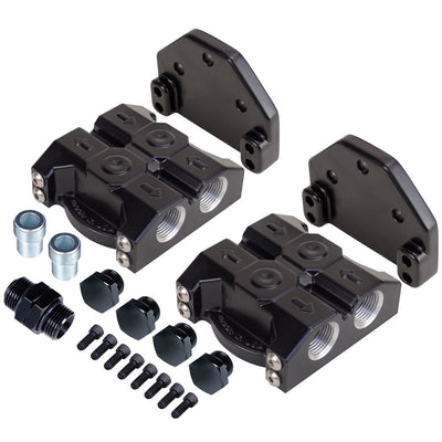 Premium Derale -10AN Side Ports Single Filter Mount, 13/16''-16 Filter Threads - DER-35727