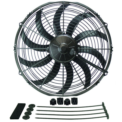 Derale 14" High Output Curved Blade IP68 Electric Puller Fan - DER-16114