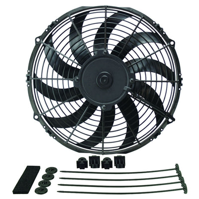 Derale 12" High Output Curved Blade IP68 Electric Puller Fan - DER-16112