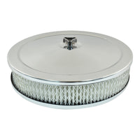 9" X 2" Air Cleaner Kit Chrome to Suit 2-5/8" Neck Carburettor suits 2 Barrel