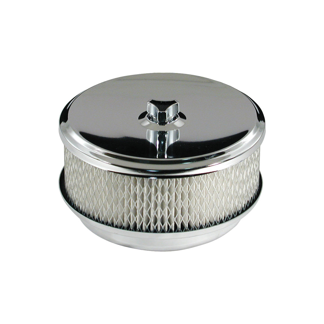 6-3/8" x 3" Air Cleaner Kit Chrome to Suit 5-1/8" Neck suits Holley Edelbrock