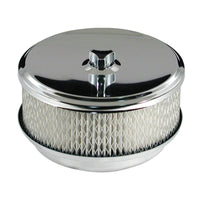 6-3/8" X 3" Air Cleaner Kit Chrome to Suit 5-1/8" Neck suits Holley Edelbrock