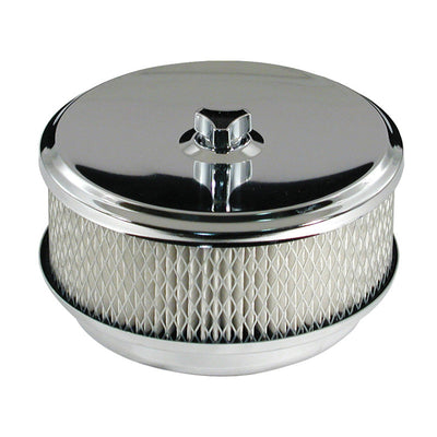 6-3/8" X 3" Air Cleaner Kit Chrome to Suit 5-1/8" Neck suits Holley Edelbrock