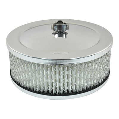 6-3/8" X 3" Air Cleaner Kit Chrome to Suit 2-5/8" Neck Carburetor suits 2 Barrel