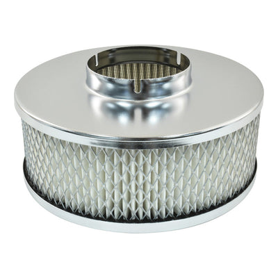 6-3/8" X 3" Air Cleaner Kit Chrome to Suit 2-5/8" Neck Carburetor suits 2 Barrel