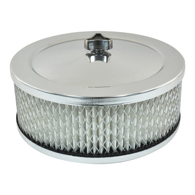 6-3/8" X 3" Air Cleaner Kit Chrome to Suit 2-5/16" Neck Carburetor Stromberg