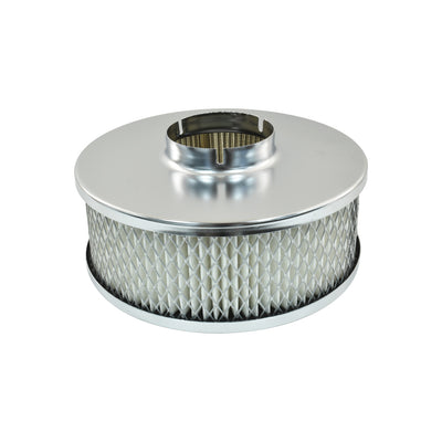6-3/8" x 3" Air Cleaner Kit Chrome to Suit 2-5/16" Neck Carburetor Stromberg
