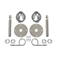 Muscle Car Chrome Steel Flip-over Bonnet/Hood Pin Kit w/Lanyards, 1/2" Studs