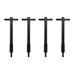 Black Anodised Aluminium Valve Cover T-Bar Wing Bolts Set of 4, SBC, Holden