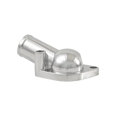 SBC BBC Chev Chrome Die-Cast Low Angle Water Neck Thermostat Housing