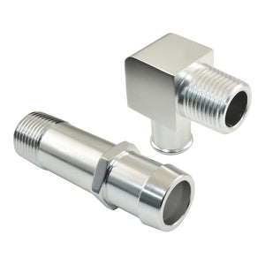 Heater Hose Fitting Kit, 3/4" Barb Straight & 5/8" Barb 90 Degree, Chevy
